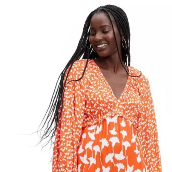 target orange maxi dress Christopher John Rogers x Target Split Color Ruffle Tiered Maxi Dress Orange XS